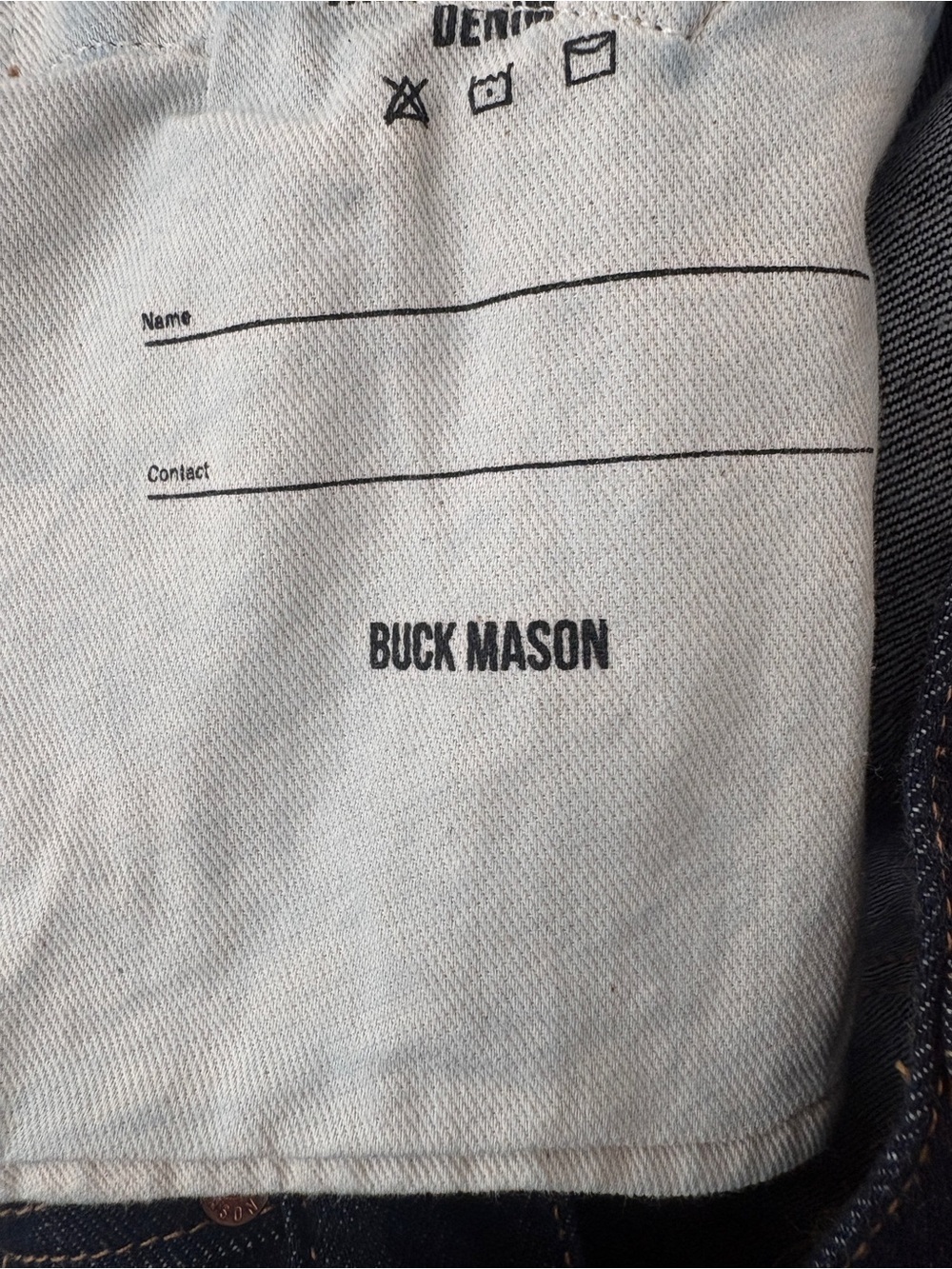 BUCK MASON RAW JAPANESE SELVEDGE FULL SADDLE JEAN 5 pockets Classic fit NEW - Picture 10 of 10